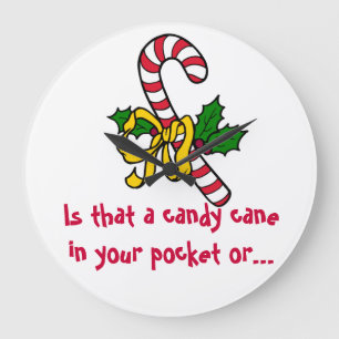 Jul Candy cane Joke Stor Klocka