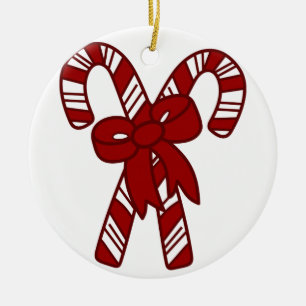 Jul Candy cane Julgransprydnad Keramik