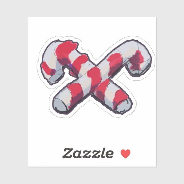 Jul Candy cane Klistermärken (Ark)