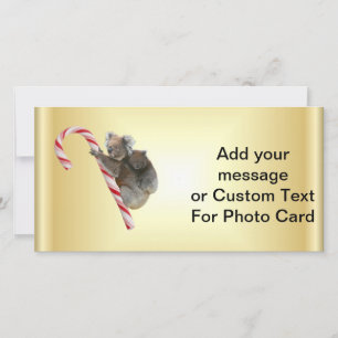 Jul Candy cane Koalas Julkort
