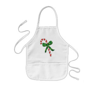 Jul Candy cane med Grönt Ribbon Barnförkläde