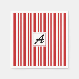 Jul Candy cane Monogram Pappersservett