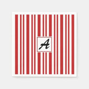 Jul Candy cane Monogram Pappersservett