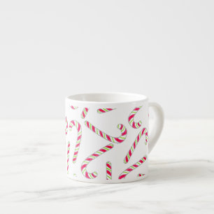 Jul candy cane mönster espressomugg