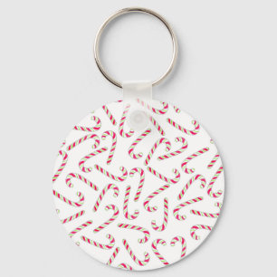 Jul candy cane mönster nyckelring