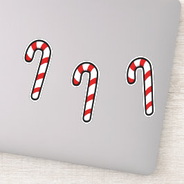 Jul candy cane på klistermärken