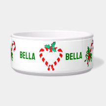 Jul Candy cane Pet Food Bowl, Pet Hund, Katt