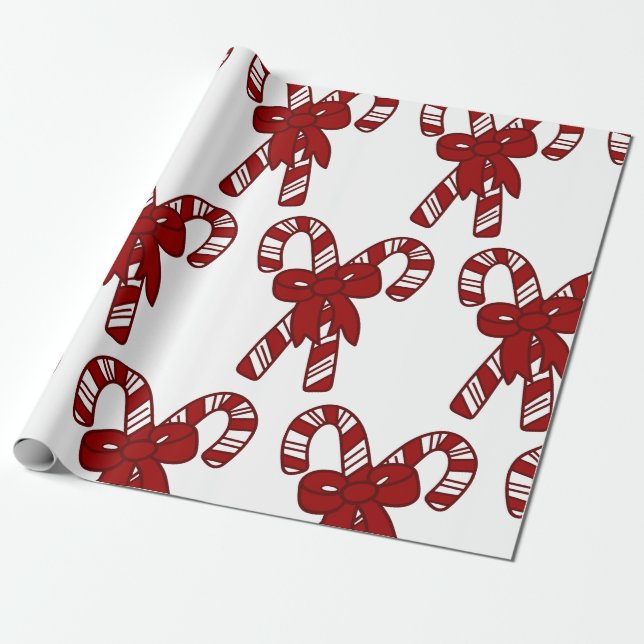 Jul Candy cane Presentpapper (Utrullad)