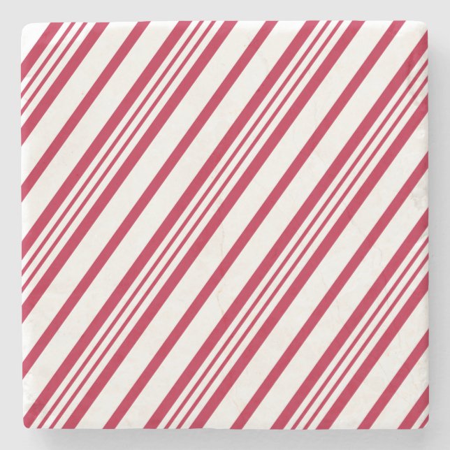 Jul Candy cane Rand Stenunderlägg (Framsidan)