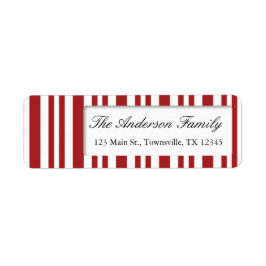 Jul Candy cane Returadress Etikett