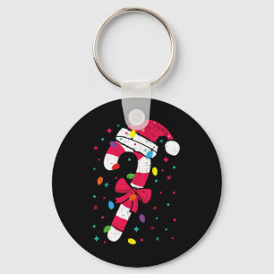 Jul Candy cane Santa Julafton Kids Småbarn Ungdom Nyckelring