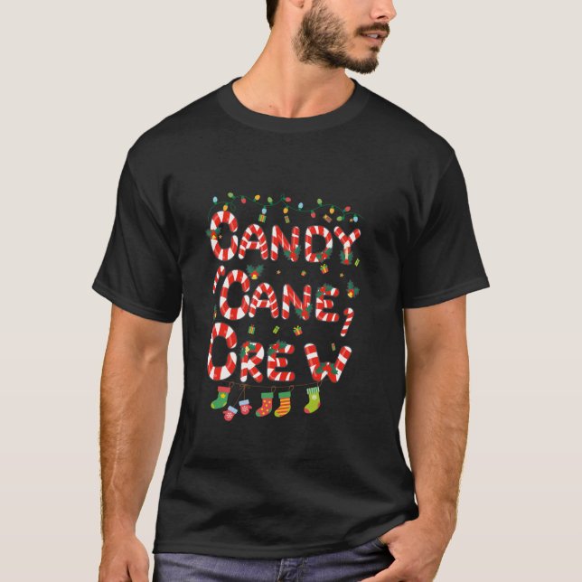 Jul Candy cane Santa Julafton Kids Småbarn Ungdom T Shirt (Framsida)