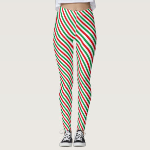 Jul candy cane strandade leggings