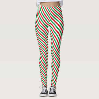 Jul candy cane strandade leggings