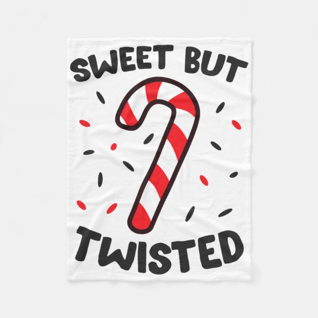 Jul Candy cane Sweet men twittrade Fleecefilt (Framsidan)