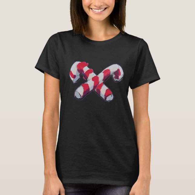 Jul Candy cane T Shirt (Framsida)