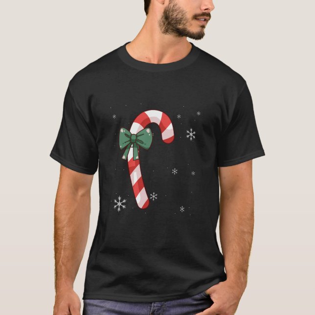 Jul Candy cane Tie jultomten Funny Xma T Shirt (Framsida)