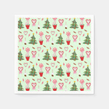 Jul Candy Träd Mönster