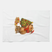 Jul Capybara Dekorerar Träd
