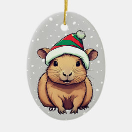 Jul Capybara Julgransprydnad Keramik