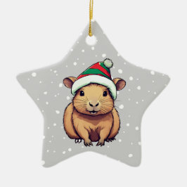 Jul Capybara Julgransprydnad Keramik