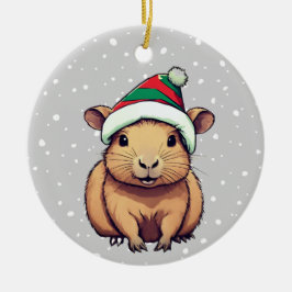 Jul Capybara Julgransprydnad Keramik