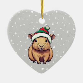 Jul Capybara Julgransprydnad Keramik