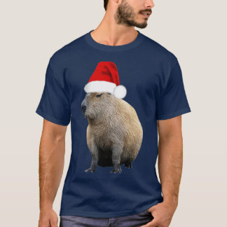 Jul Capybara Santa Hat T Shirt