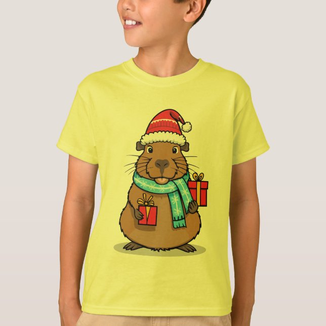 Jul Capybara T Shirt (Framsida)