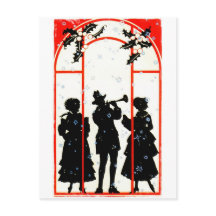 Jul Carolers Silhouette 1920