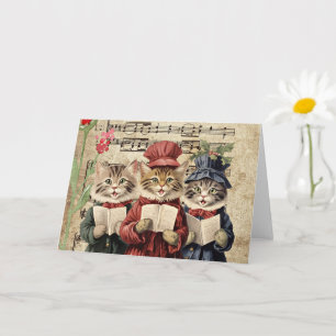 Jul Caroling Cats Kort