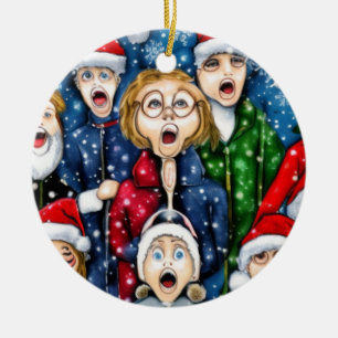 Jul Caroling Julgransprydnad Keramik