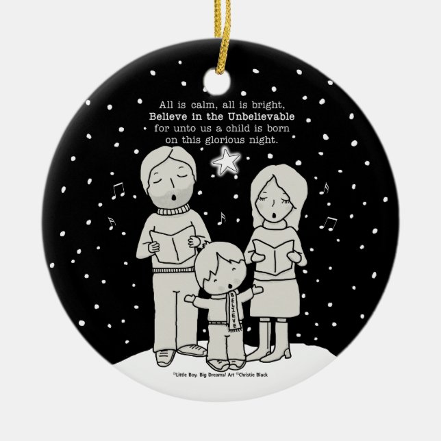 Jul Caroling Julgransprydnad Keramik (Framsidan)