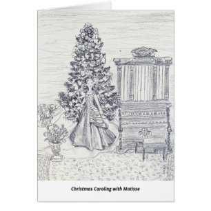 Jul Caroling med Matisse Hälsningskort