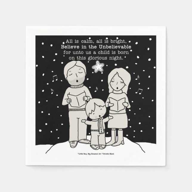 Jul Caroling Pappersservett (Framsidan)