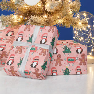 Jul Casset Tapes, Träd, Penguins och Ginger Presentpapper