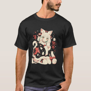 Jul Cat Girl Anime Waifu Kawaii Japan Holida T Shirt
