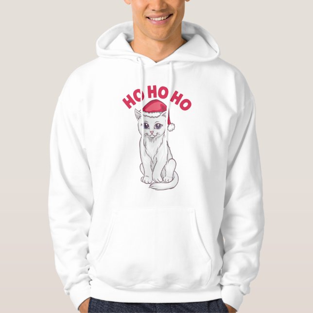 Jul Cat Ho Ho Ho Ho Hoodie (Framsida)