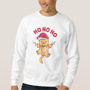 Jul Cat Ho Ho Ho Ho Lång Ärmad Tröja
