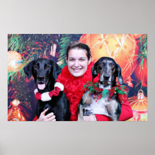 Jul - Catahoula Brita och Labrador Cooper Poster