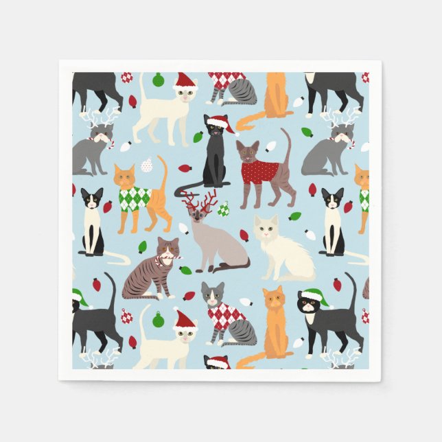 Jul Cats Napkins Pappersservett (Framsidan)