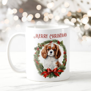 Jul Cavalier Kung Charles Hund Text Mugg