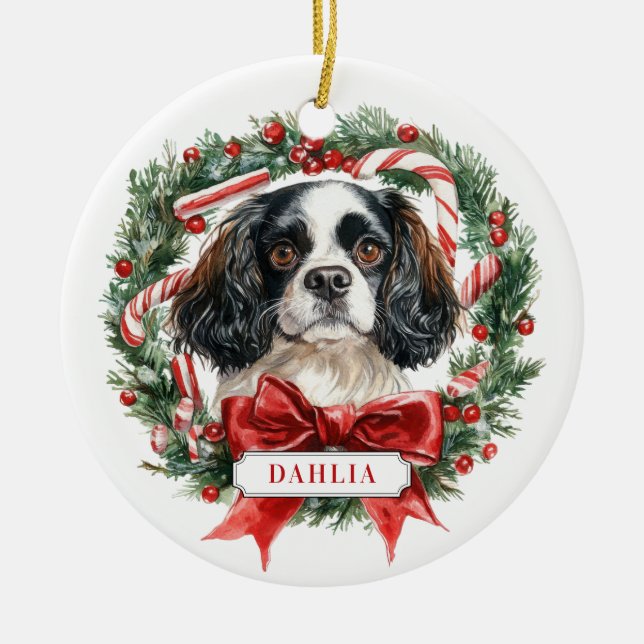 Jul Cavalier Kung Charles Spanska Ornamel Julgransprydnad Keramik (Framsidan)