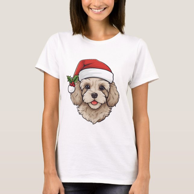 Jul Cavapoo Cavoodle t-shirt - kräm (Framsida)