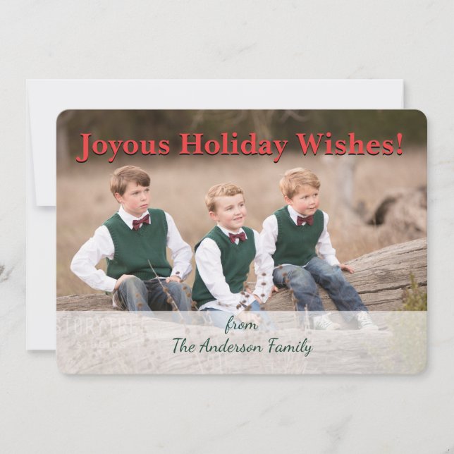 Jul Celtic Holly Wandeand Mönster Personlig Julkort (Framsida)