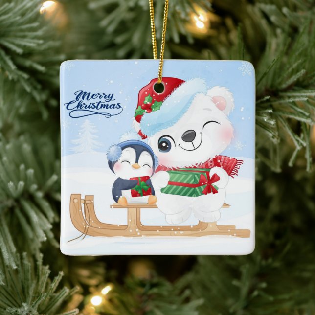 jul Ceramic Ornament (Träd)