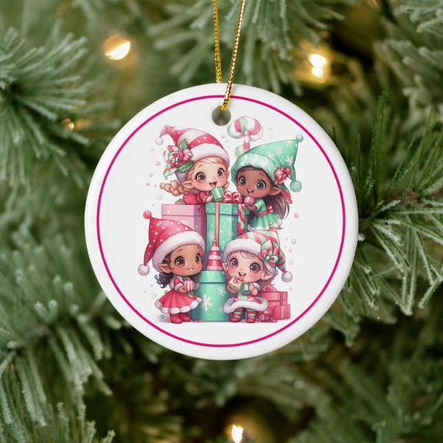 jul Ceramic Ornament (Träd)