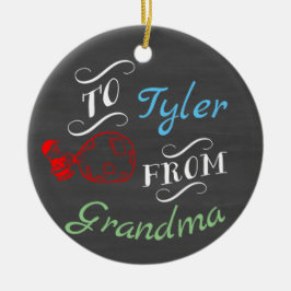 Jul Chalkboard Namn Ornament
