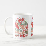 Jul Chanukah hanukkah Groovy Vibes Kaffemugg<br><div class="desc">Det är en helgdag som har en rolig design av Holly Jolly Vibes & Lycklig Challah Days. Funky färg av , pinkar och gröntar med jul- och Chanukah- eller Hanukkah-ikoner, menorah, dreidel, julgran, strumpning, ljus, jewant star of David och candy cane. Underbar presentväska för hyresgäster, kontorshjälpmedel eller just ut ur...</div>