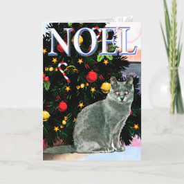 Jul Chartreux Hälsning Helgkort